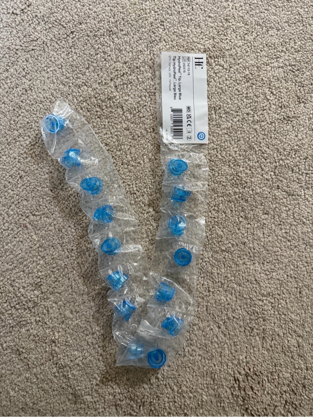 Blue Replacement Microdermabrasion Tips - Pack of 15
